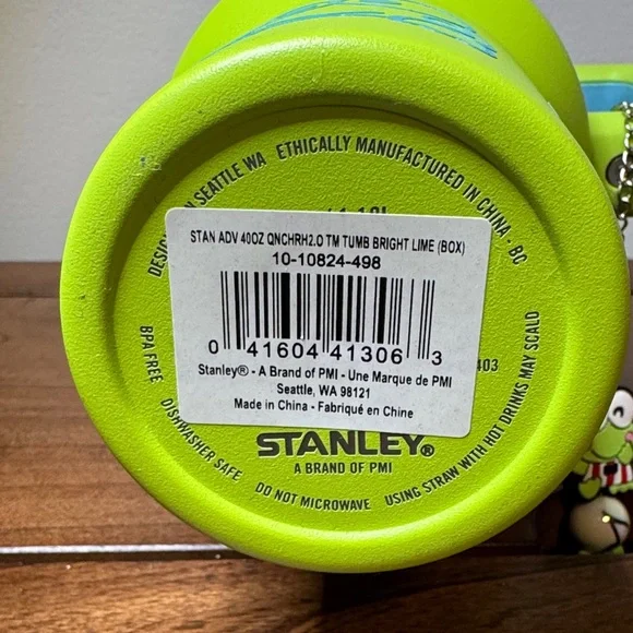 Stanley Lime Green Keroppi Travel Mug with Handle and Charms - Picture 2 of 8